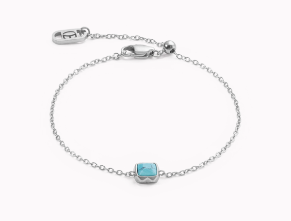 Coeur de Lion Silver Bracelet Turquoise - December